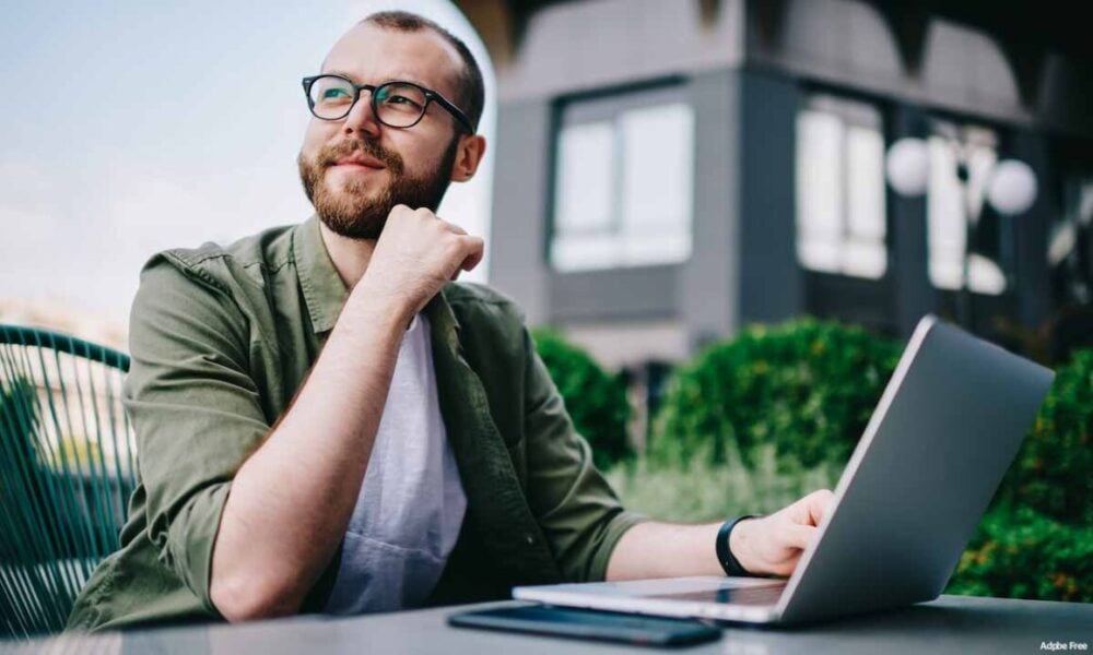 man and laptop